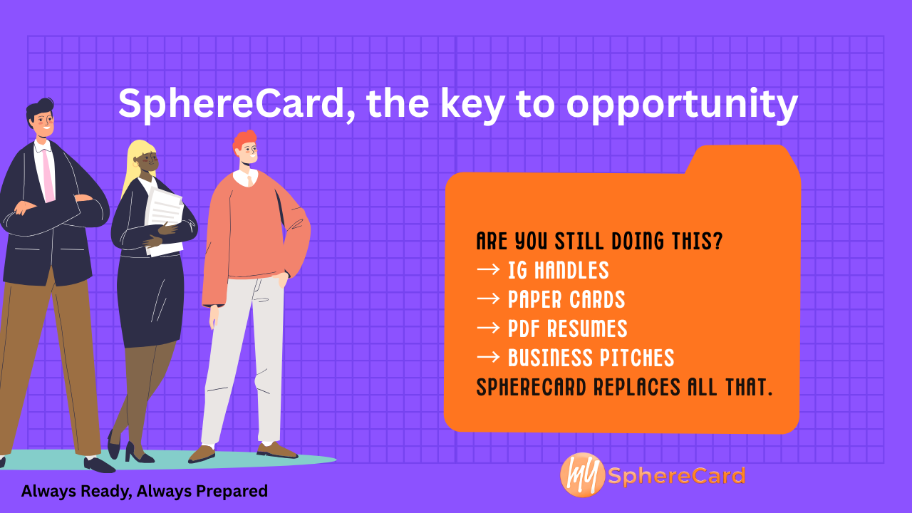 Illustration of people considering their digital business card options