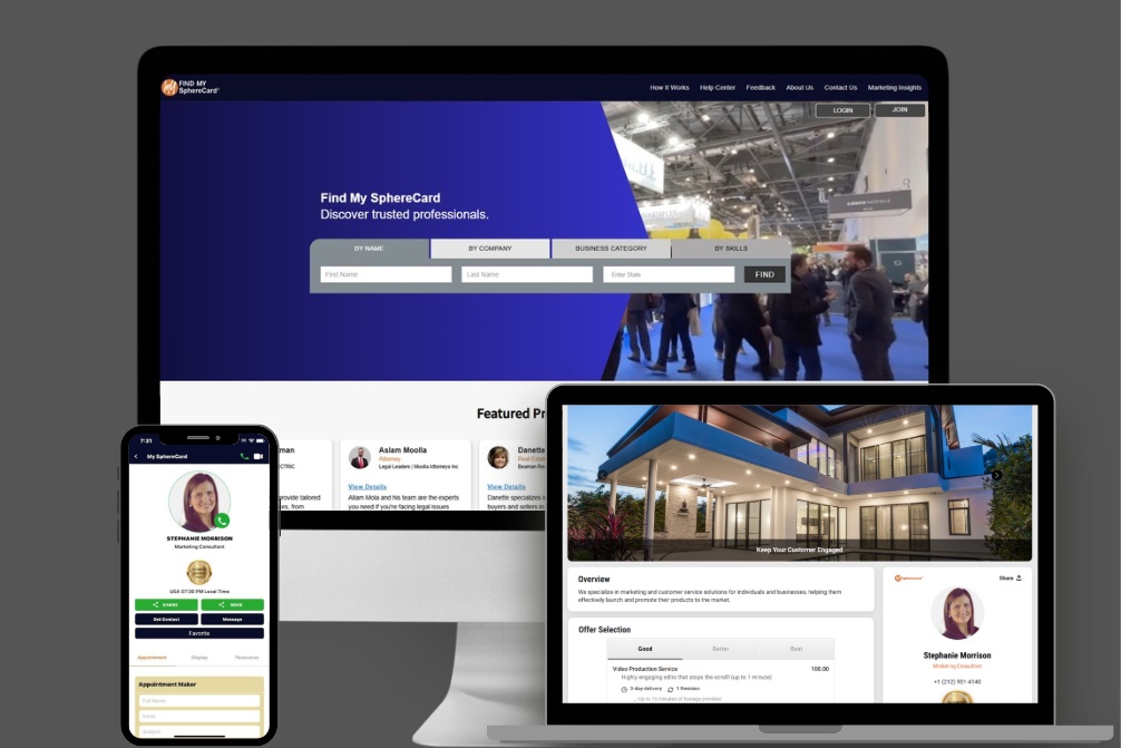 SphereCard hub + web + mobile